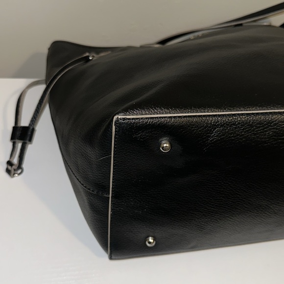 Lodis Black Leather Tote Purse EUC - Picture 4 of 10